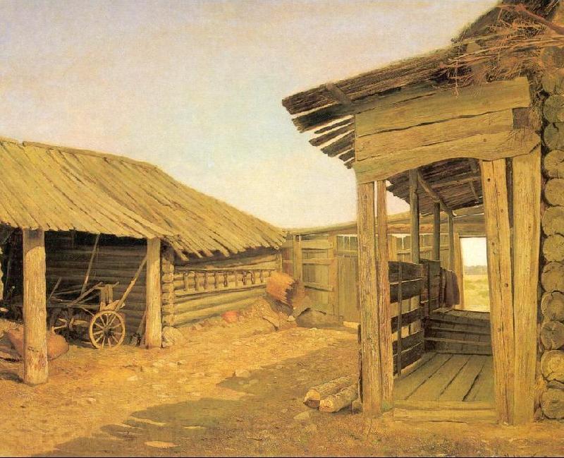 Ivan Shishkin Country Courtyard Norge oil painting art